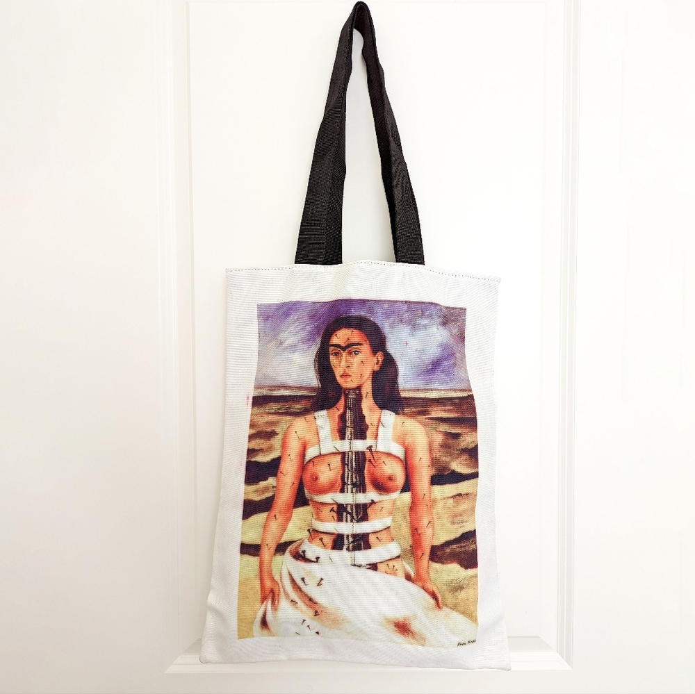 Frida Kahlo inspired canvas tote bag. New without tags.